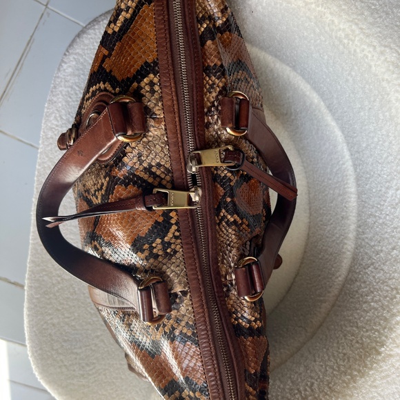 Rare Gucci Python Brown Large Tote - Picture 8 of 14